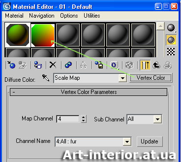 Vertex color - Material Editor